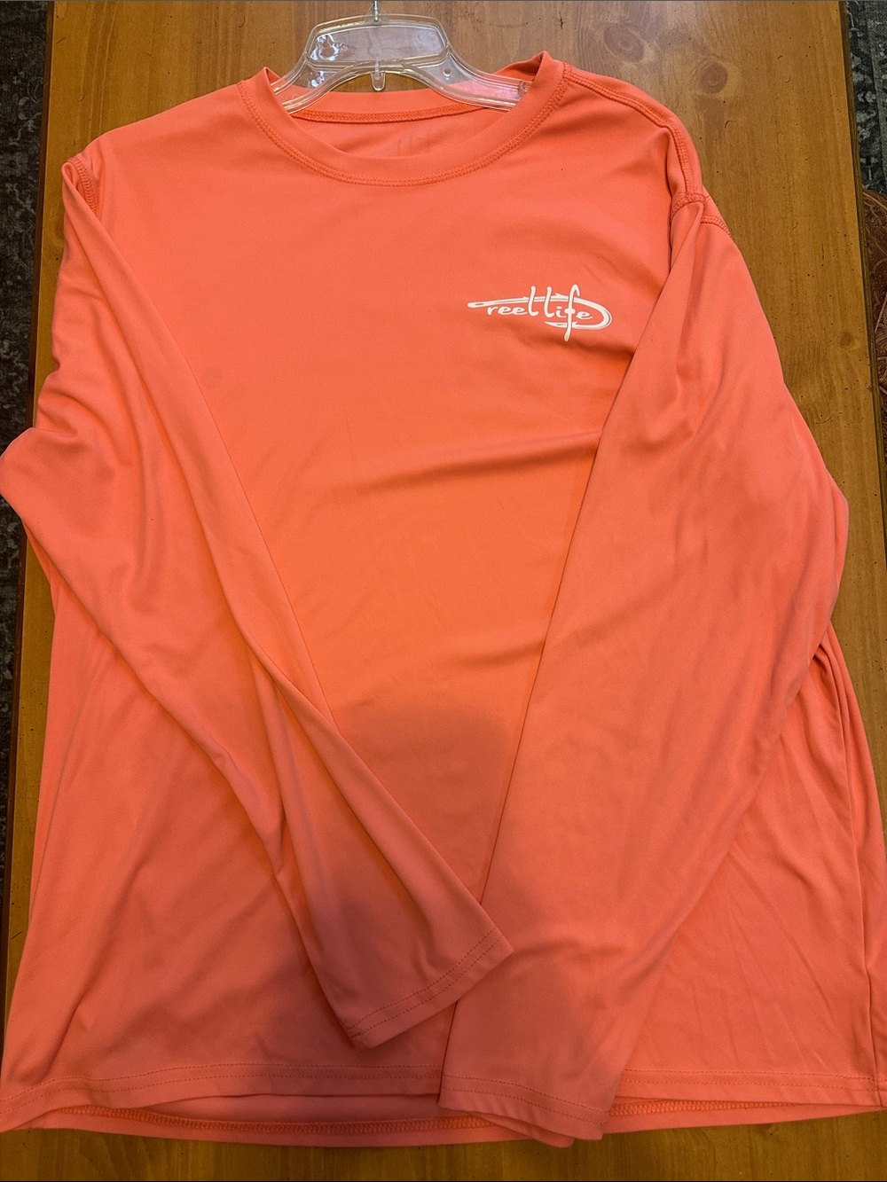 Reel Life Coral Long Sleeve Performance Shirt